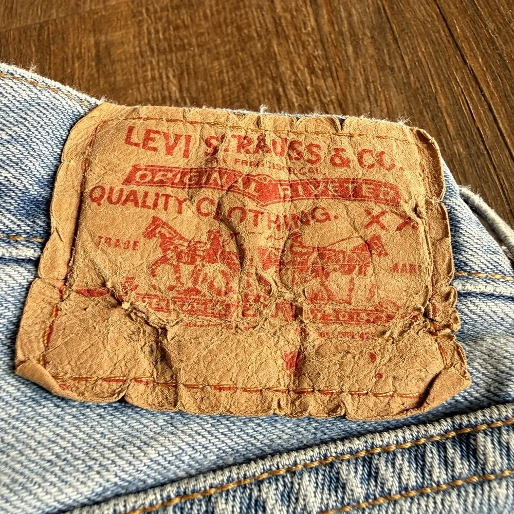 Vintage Y2K Levis 501 Jeans 36x30 Mens Distressed Grunge Button Fly 2002